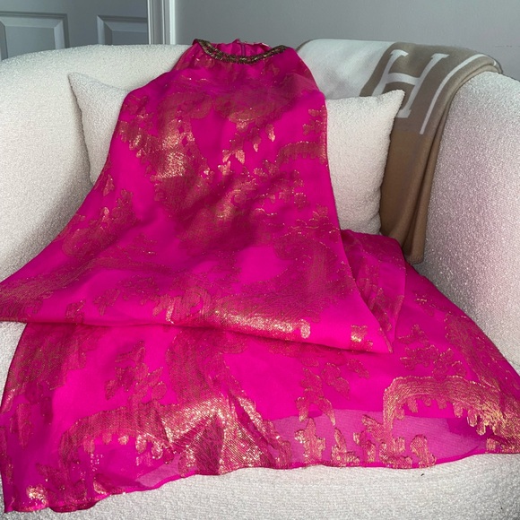 Lilly Pulitzer Franconia 100% Silk Embellished Dress Silk Embroidery - Picture 16 of 16